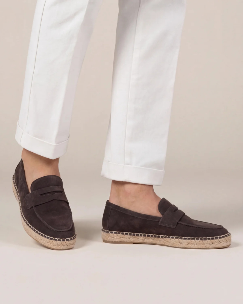 Coffee Suède Riviera Espadrille