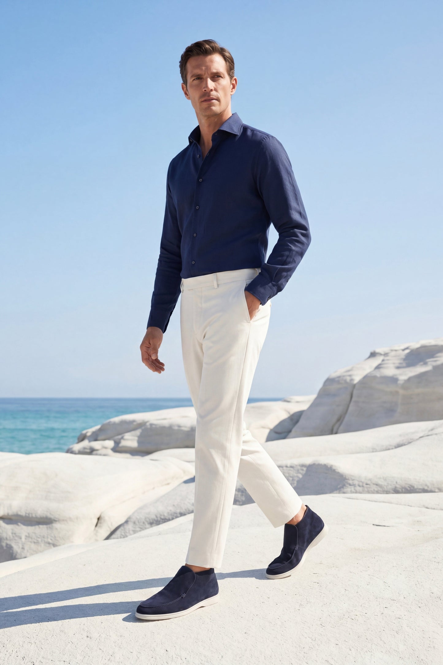 Capri High Top Loafer Navy