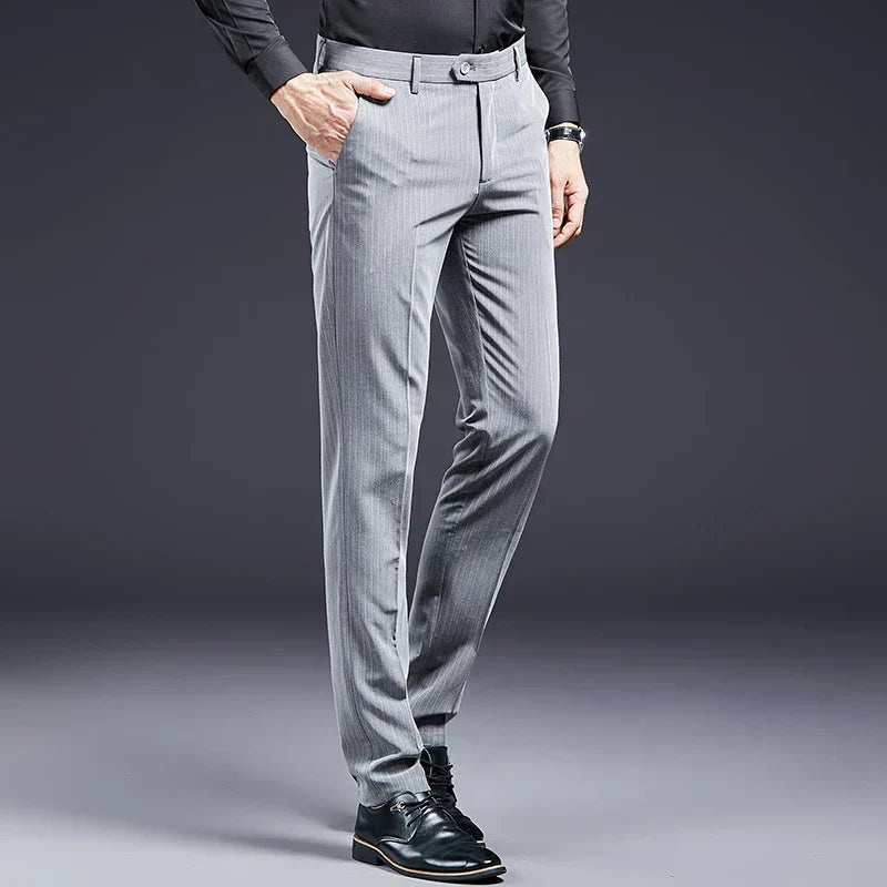 Premium Men's Suit Trousers Striped Bartichner