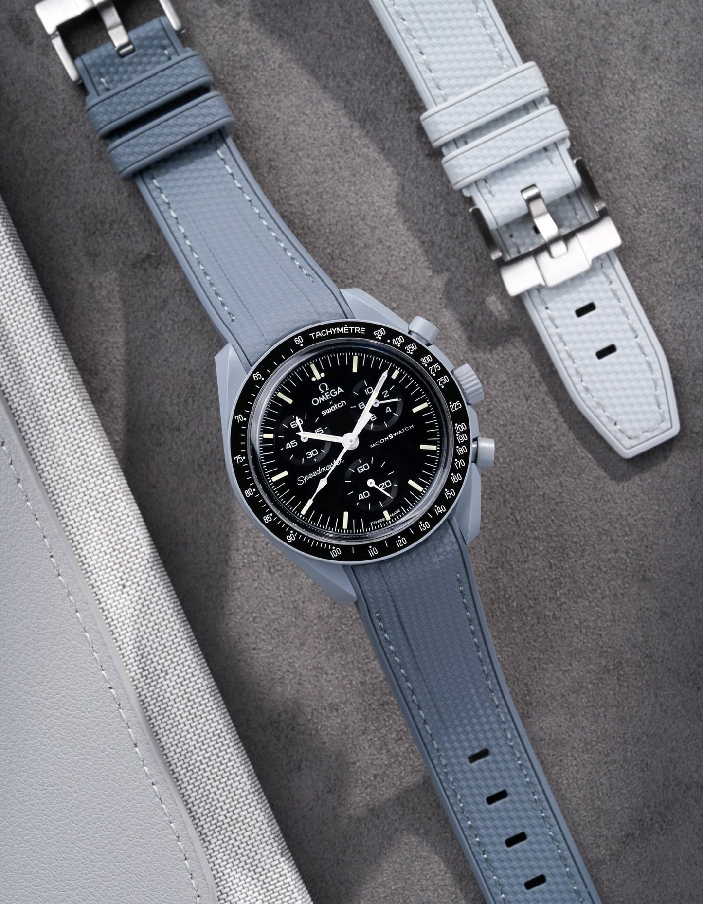 Curved Vertech Rubber Strap - Dark Grey