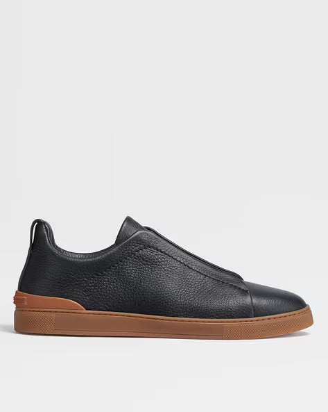 Triple stitch black/brown