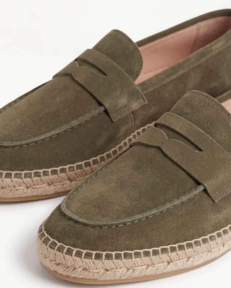 Olive Suède Riviera Espadrille