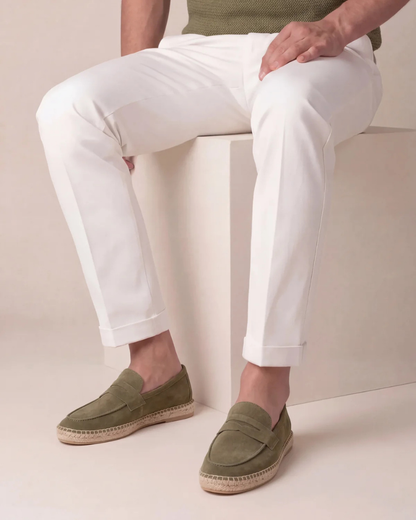 Olive Suède Riviera Espadrille