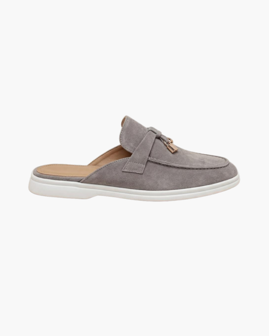 Light Grey Suède Mediterranean Mule