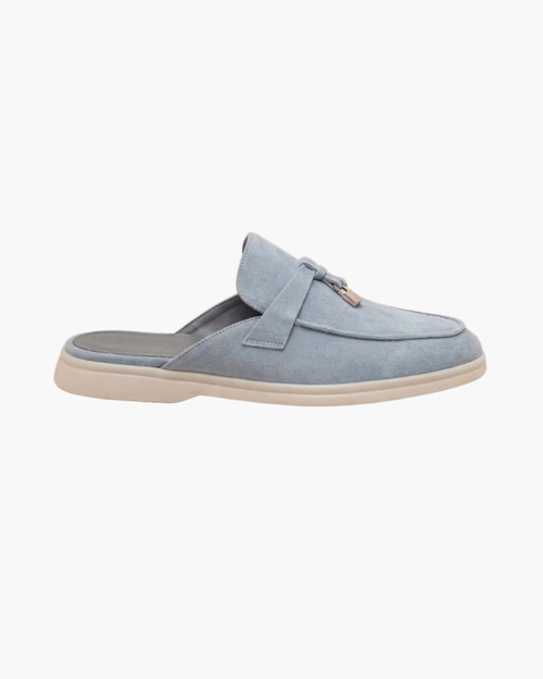 Sky Blue Suède Mediterranean Mule