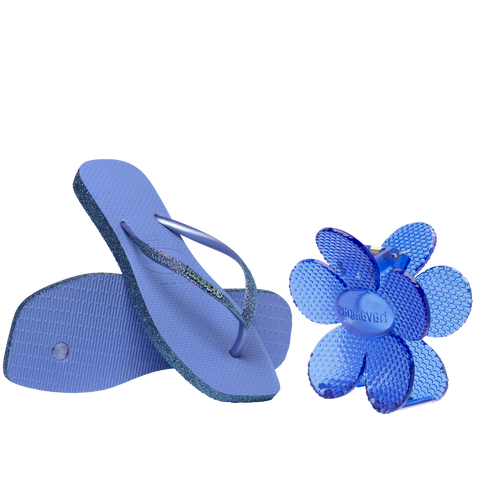 Kit Havaianas para Presente: Slim Square Sparkle + Presilha
