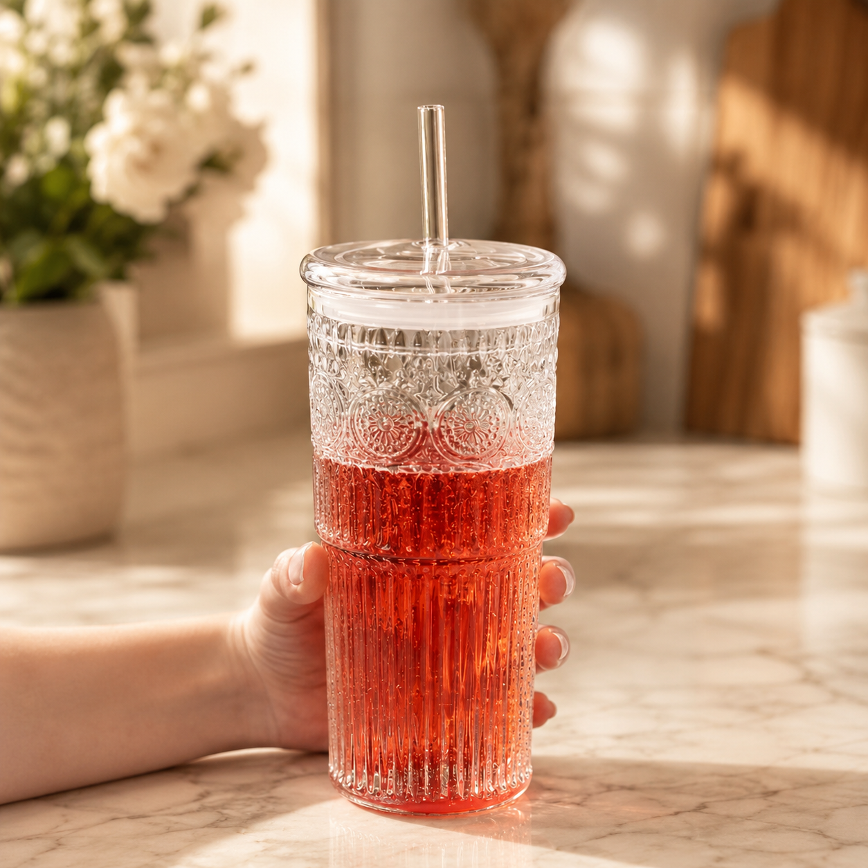 Ellis® 24 Oz Vintage Glass Cup