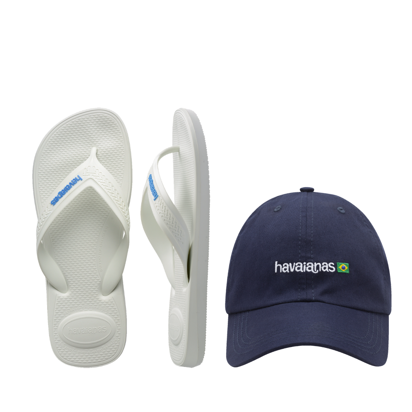 Kit Havaianas Brasil: Top Max Confort + Boné
