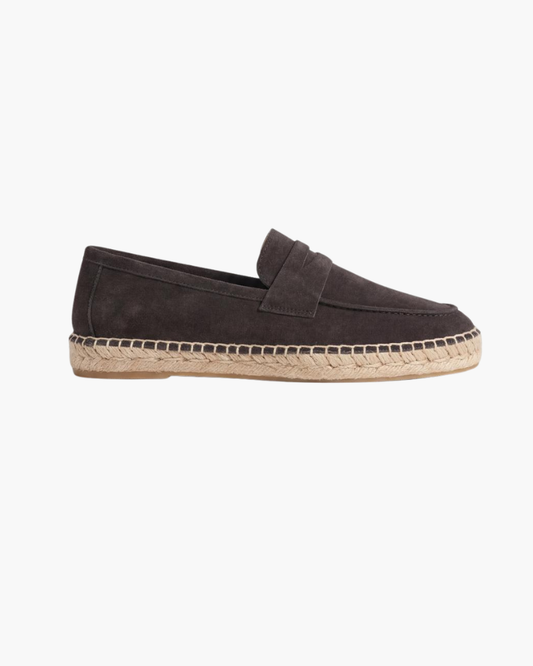 Coffee Suède Riviera Espadrille