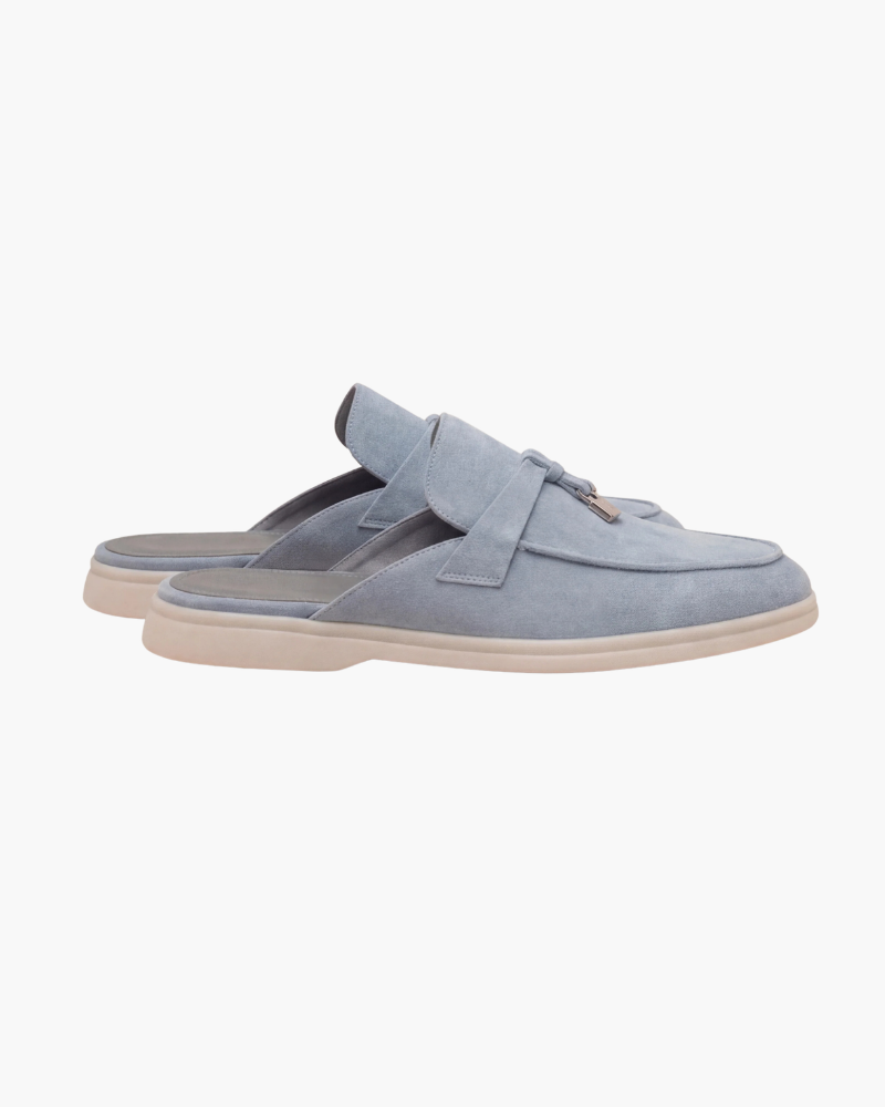 Sky Blue Suède Mediterranean Mule