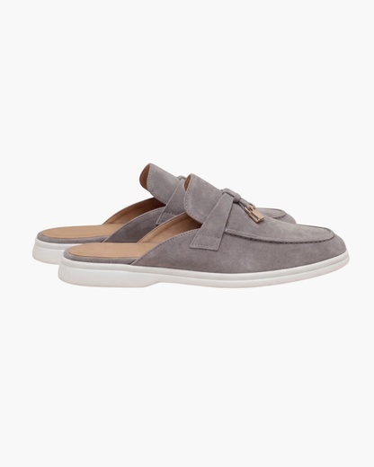 Light Grey Suède Mediterranean Mule
