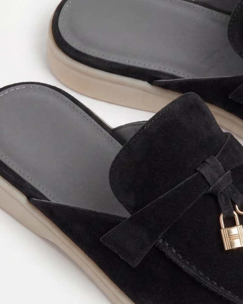 Black Suède Mediterranean Mule