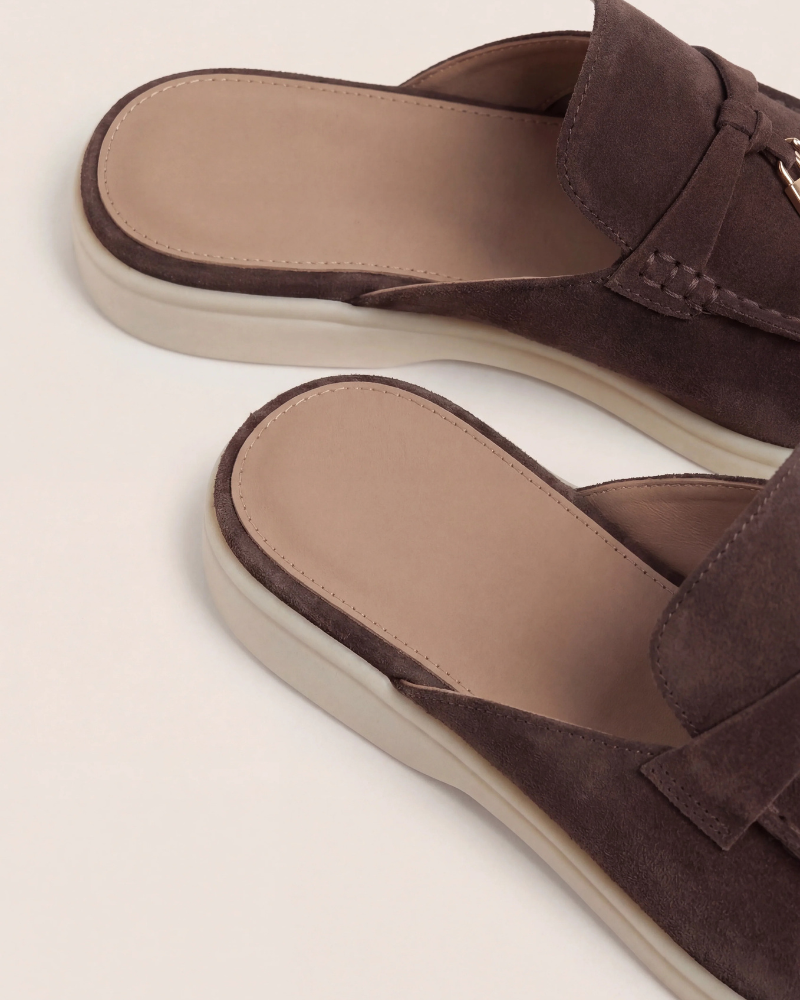 Brown Suède Mediterranean Mule