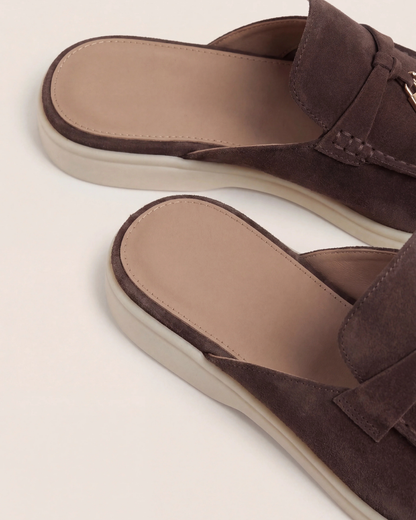 Brown Suède Mediterranean Mule