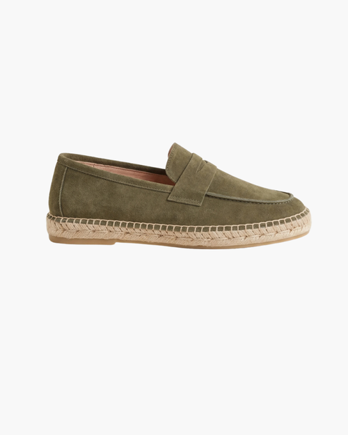 Olive Suède Riviera Espadrille