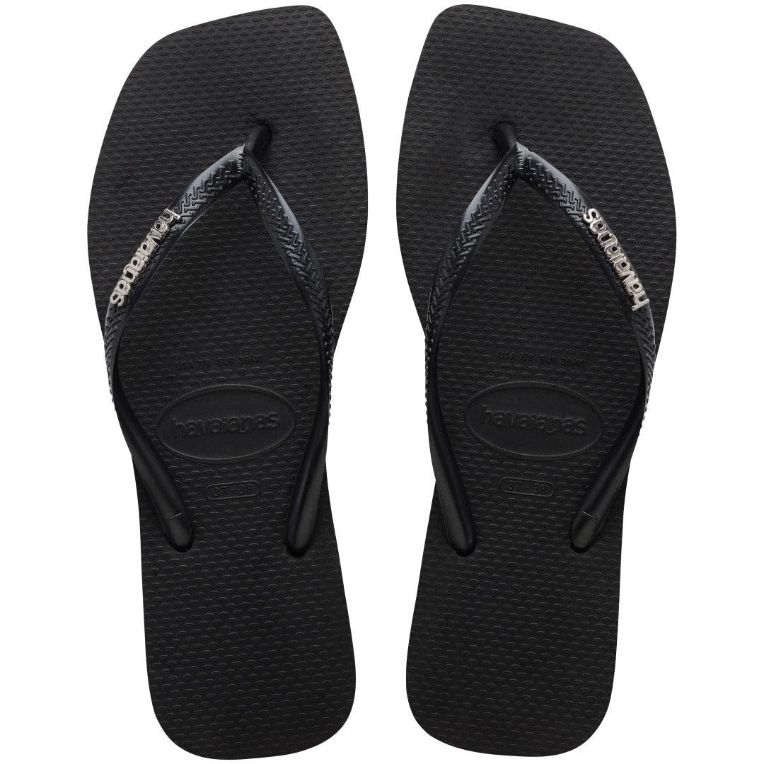 Chinelo Havaianas Slim Square Logo Metallic
