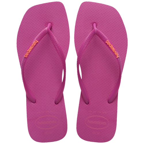 Chinelo Havaianas Slim Square Logo Pop Up