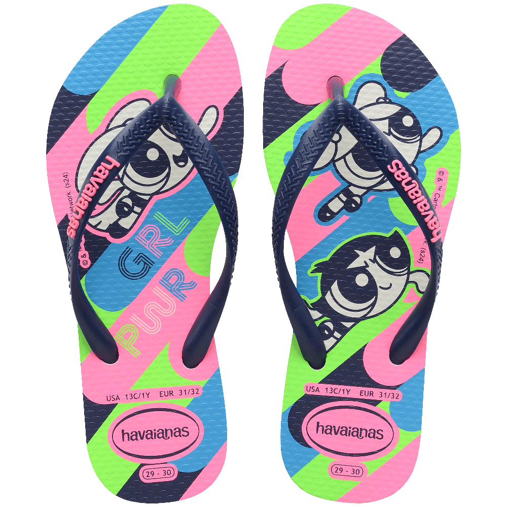 Chinelo Havaianas Infantil Slim Meninas Super Poderosas