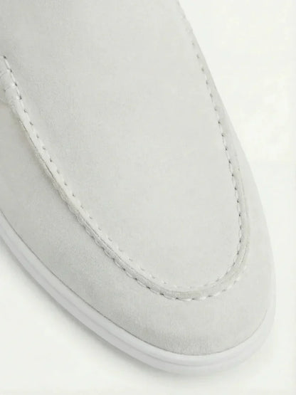 White Suède Yacht Mule