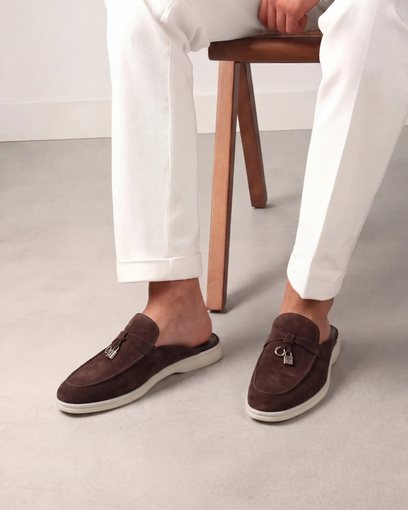 Brown Suède Mediterranean Mule