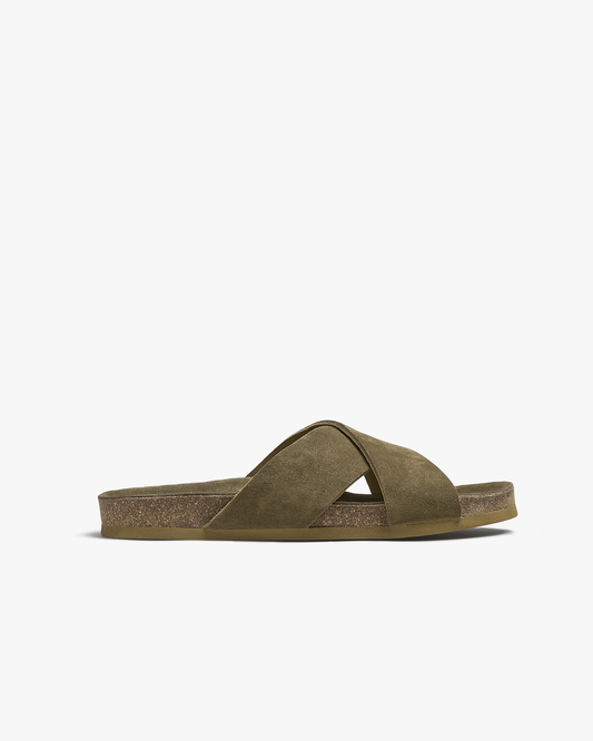 Amalfi Sandals Moss Green Suede
