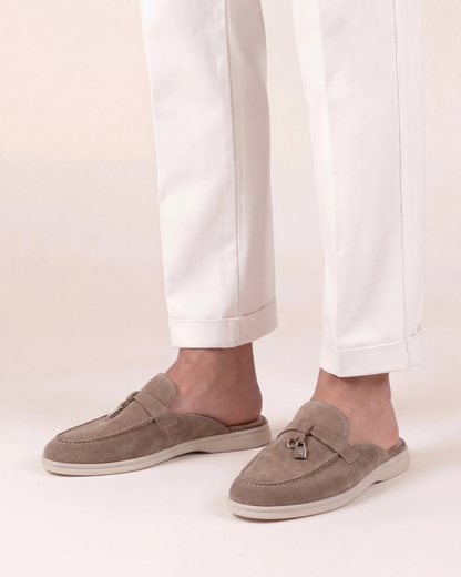 Beige Suède Mediterranean Mule