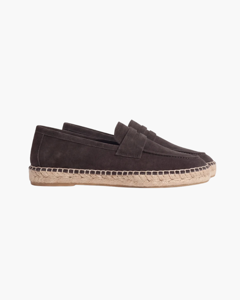 Coffee Suède Riviera Espadrille