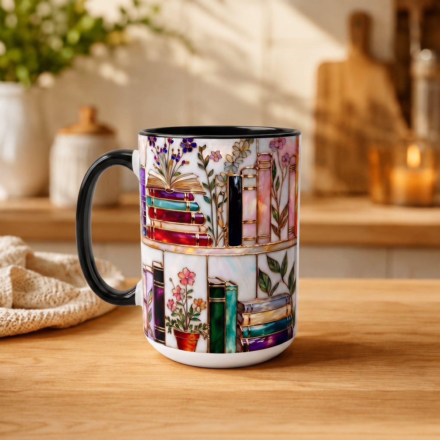 Ellis® Floral Bookshelf Mug