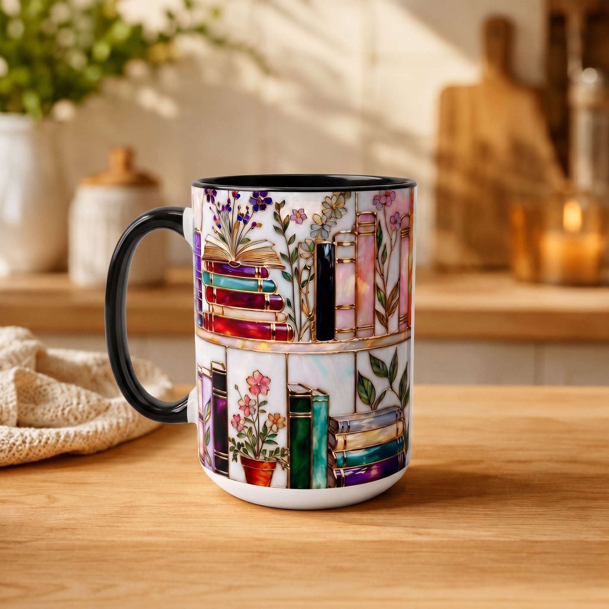Ellis® Floral Bookshelf Mug