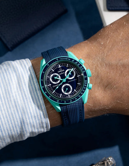 Curved Vertech Rubber Strap - Blue