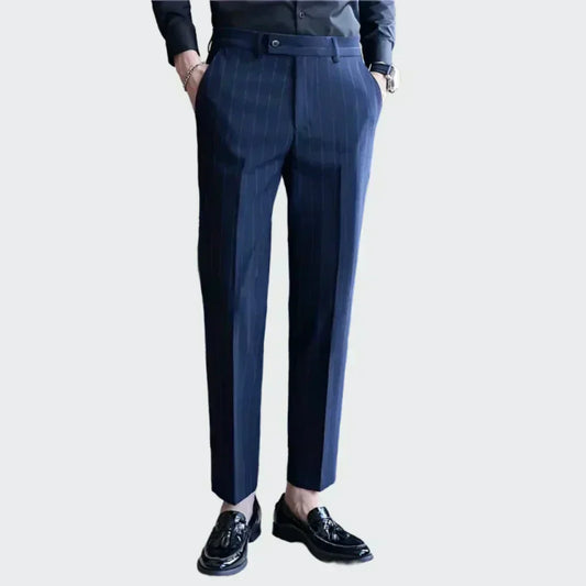 Pinstripe Suit Trousers for Men Bartichner