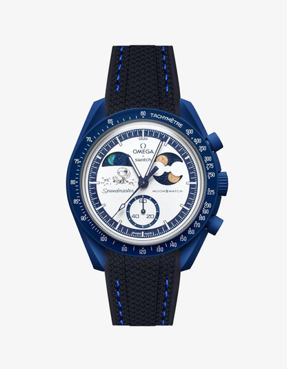 Rubber Strap For Omega x Swatch MoonSwatch Mission To Earthphase - Moonshine Gold