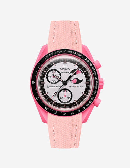Rubber Strap for Omega X Swatch MoonSwatch Mission to The Pink Moonphase
