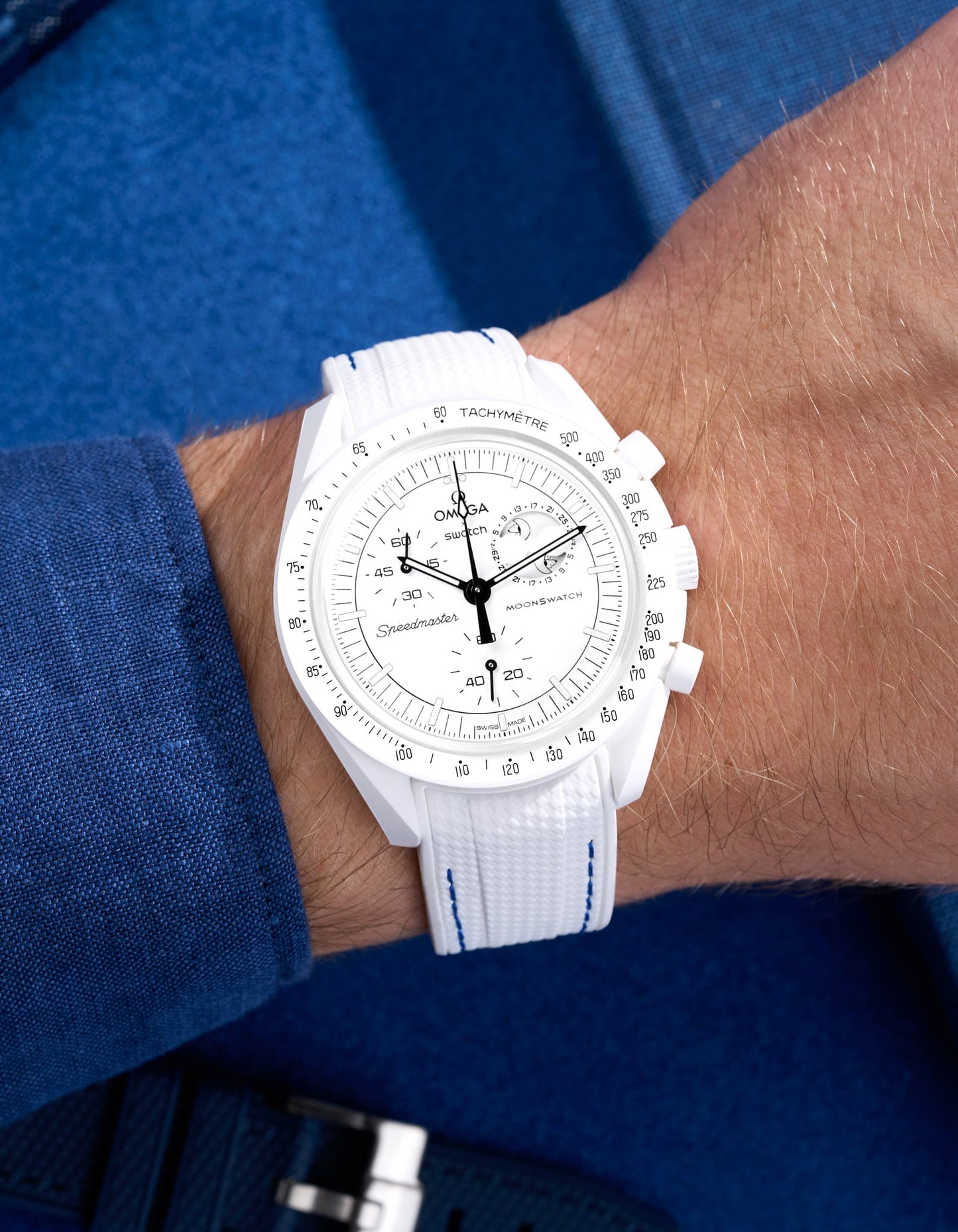 Rubber Strap for Omega X Swatch MoonSwatch Mission to The Moonphase