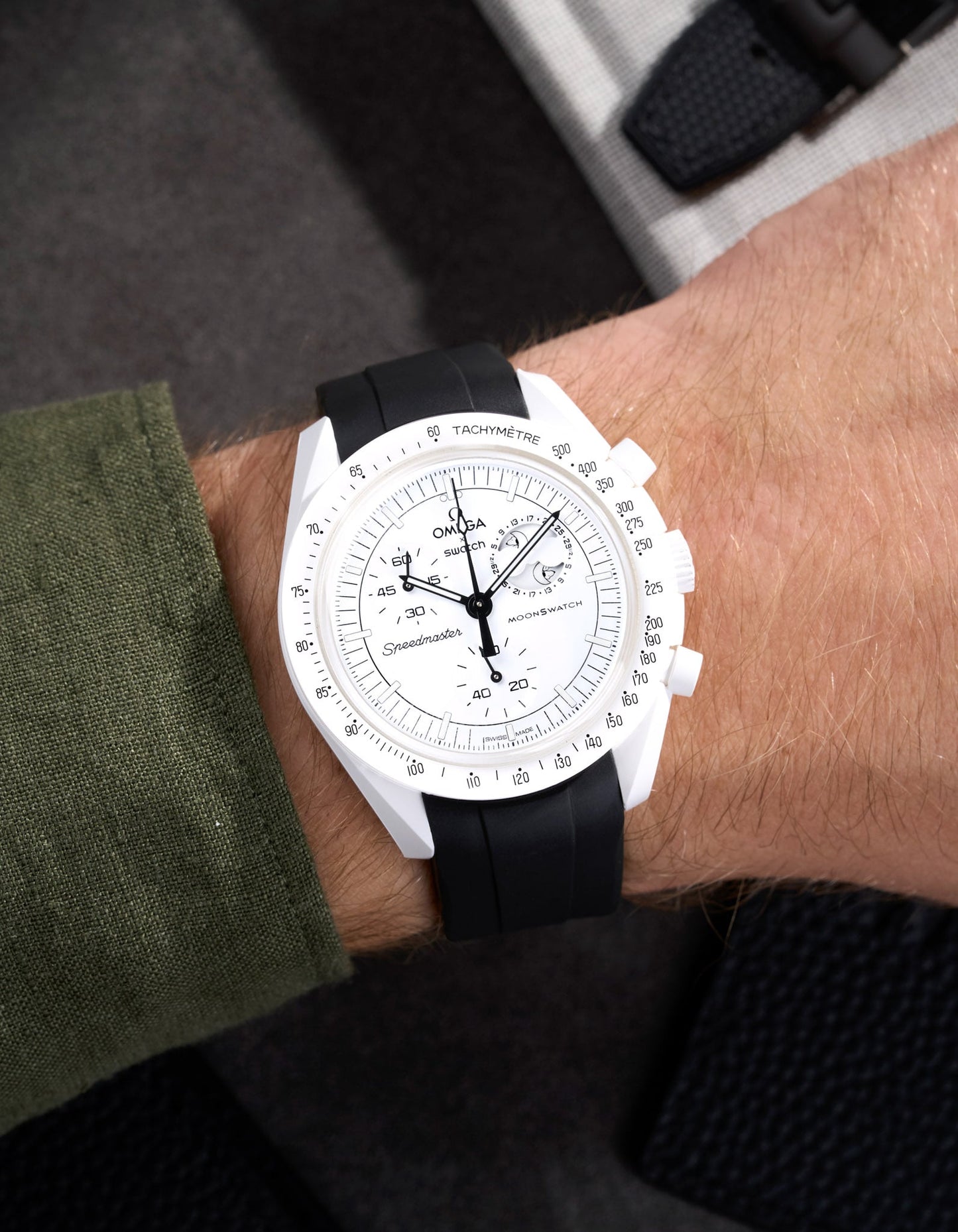 Rubber Strap for Omega X Swatch MoonSwatch Mission to The Moonphase