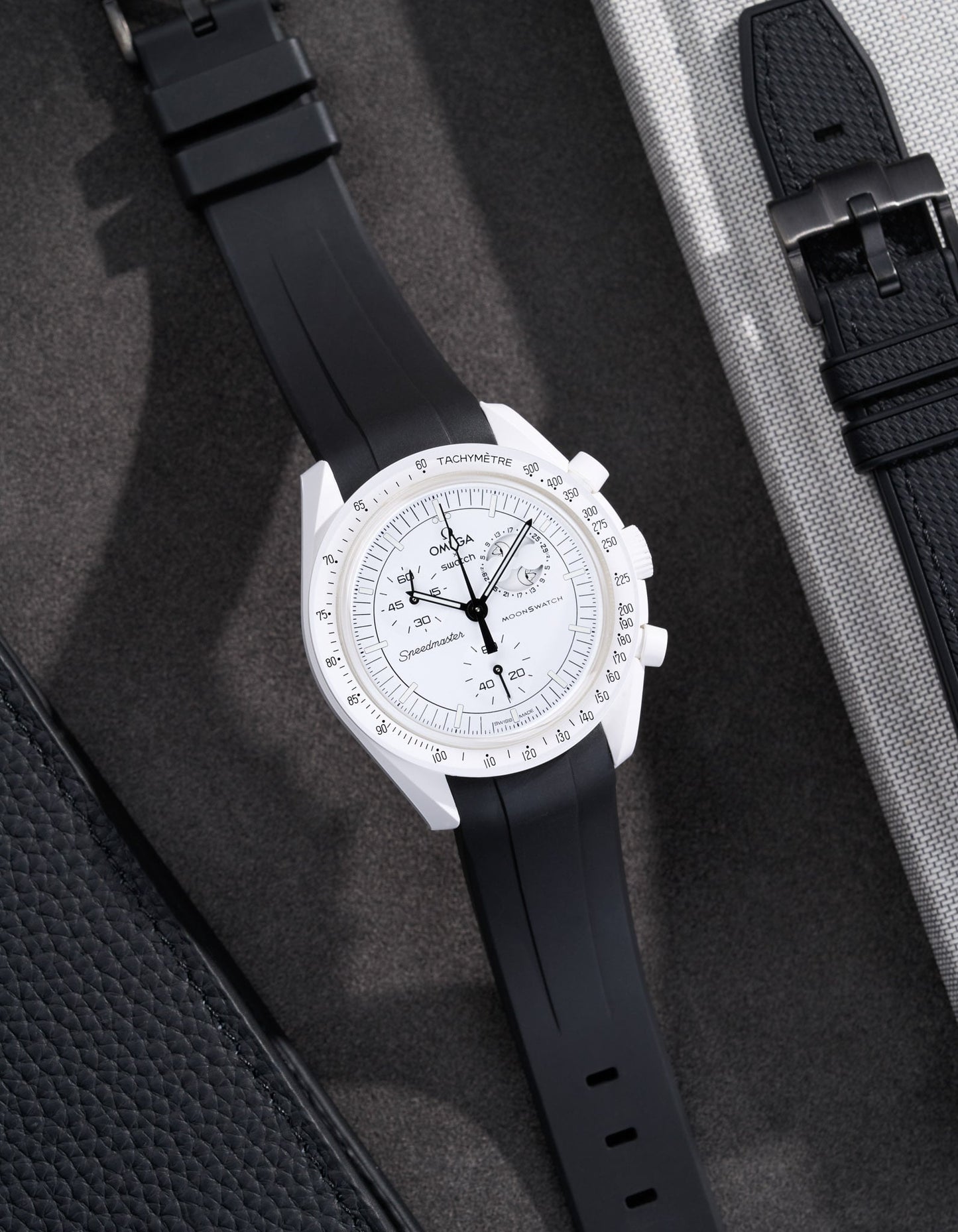 Rubber Strap for Omega X Swatch MoonSwatch Mission to The Moonphase