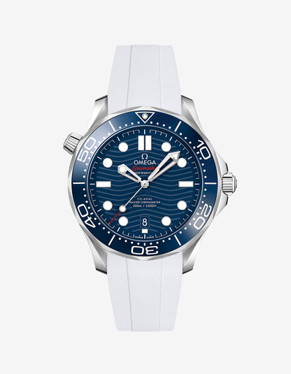 Rubber Strap for Omega Seamaster Diver 300 42mm Blue