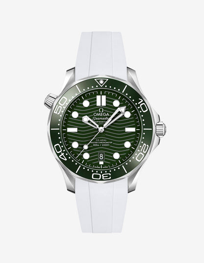 Rubber Strap for Omega Seamaster Diver 300 42mm Green