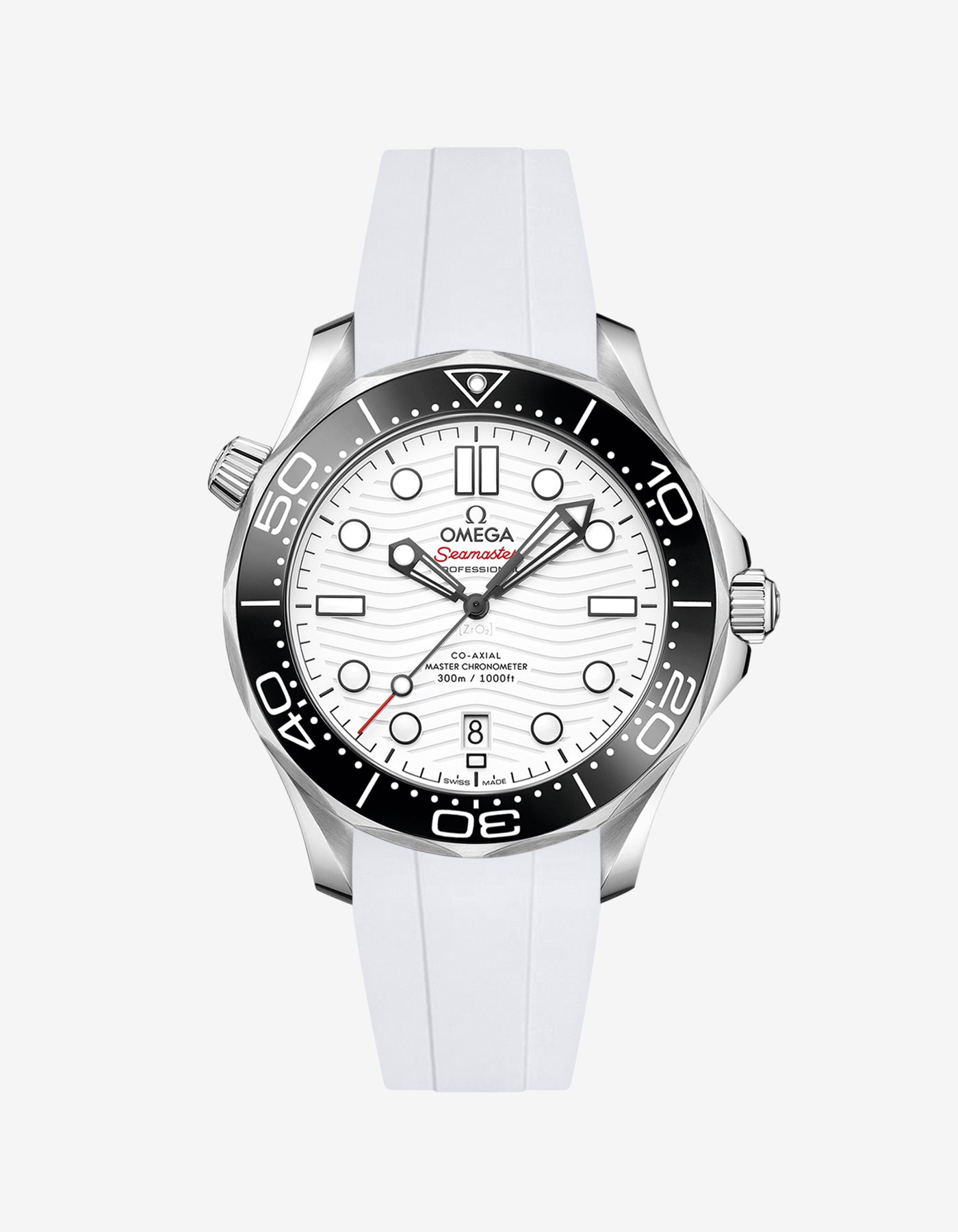 Rubber Strap for Omega Seamaster Diver 300 42mm White