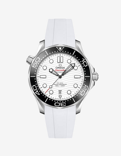 Rubber Strap for Omega Seamaster Diver 300 42mm White