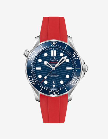 Rubber Strap for Omega Seamaster Diver 300 42mm Blue