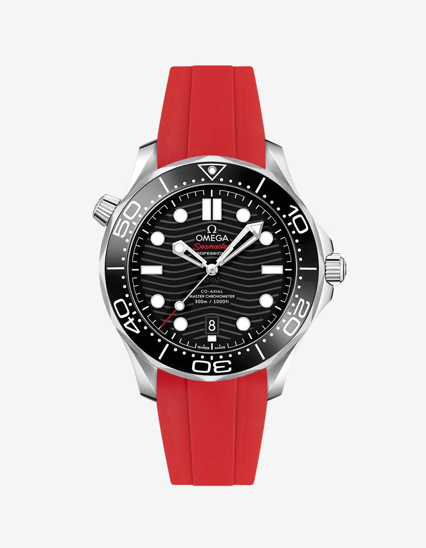 Rubber Strap for Omega Seamaster Diver 300 42mm Black
