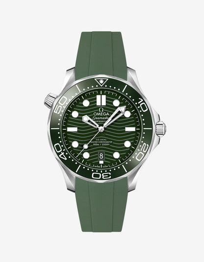 Rubber Strap for Omega Seamaster Diver 300 42mm Green