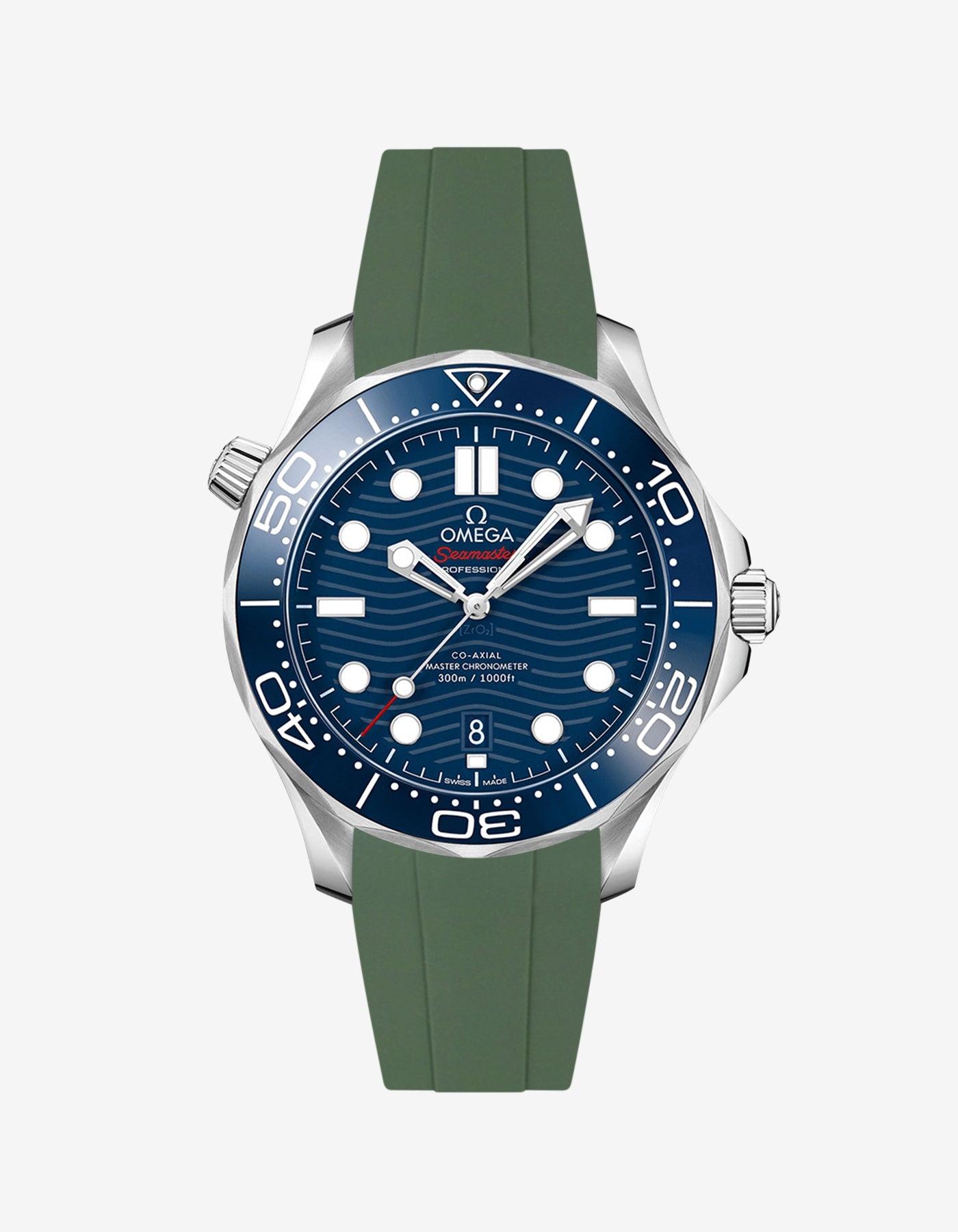 Rubber Strap for Omega Seamaster Diver 300 42mm Blue
