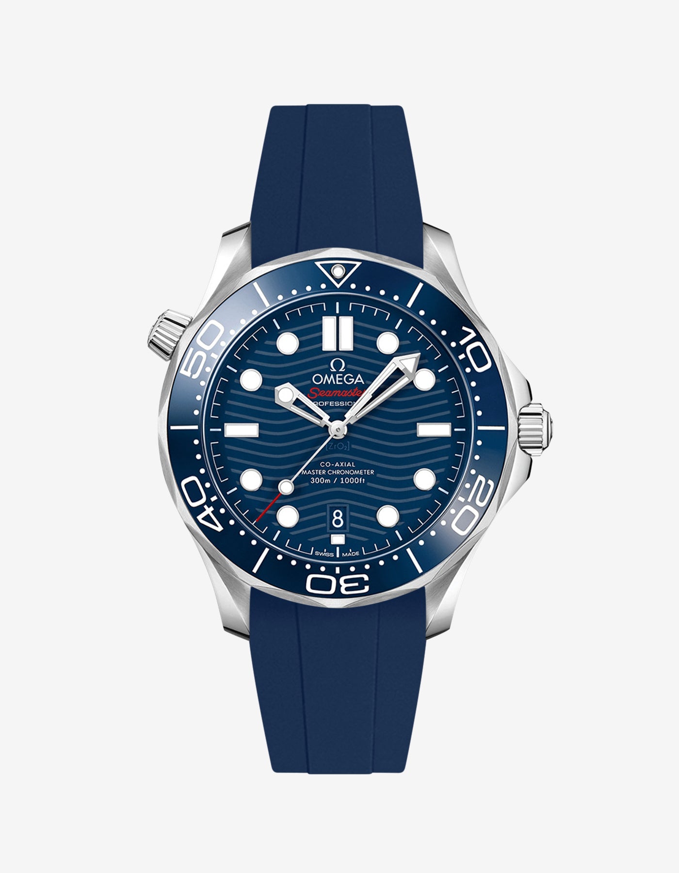Rubber Strap for Omega Seamaster Diver 300 42mm Blue
