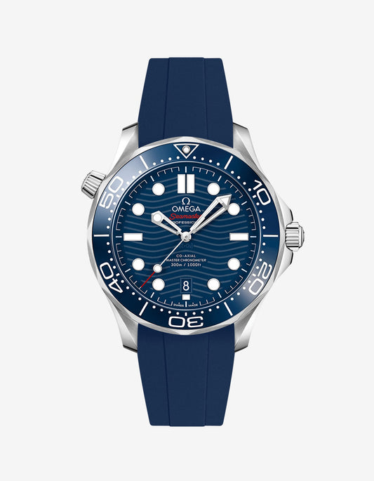 Rubber Strap for Omega Seamaster Diver 300 42mm Blue