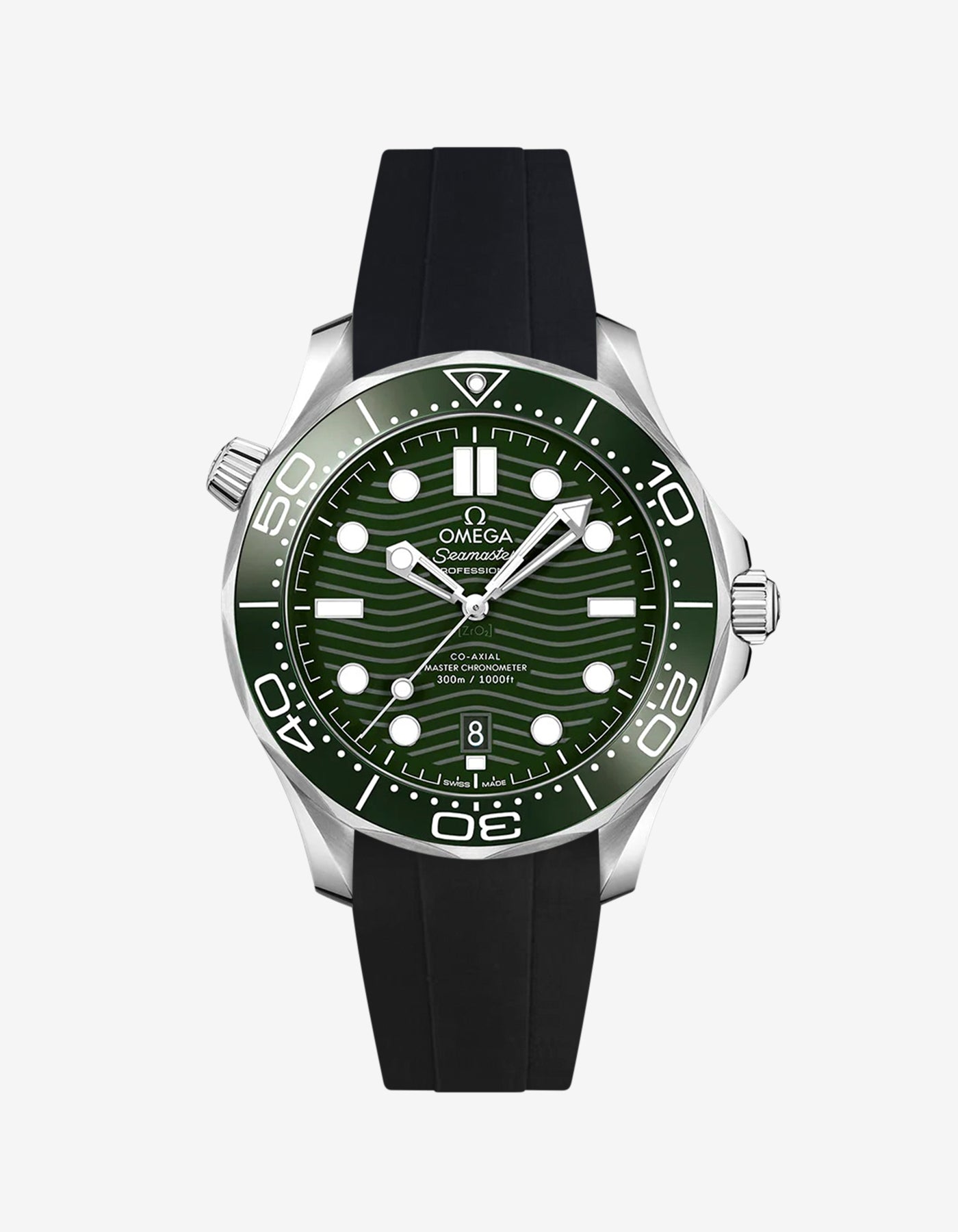 Rubber Strap for Omega Seamaster Diver 300 42mm Green