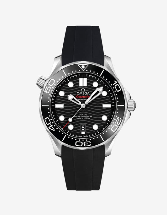 Rubber Strap for Omega Seamaster Diver 300 42mm Black