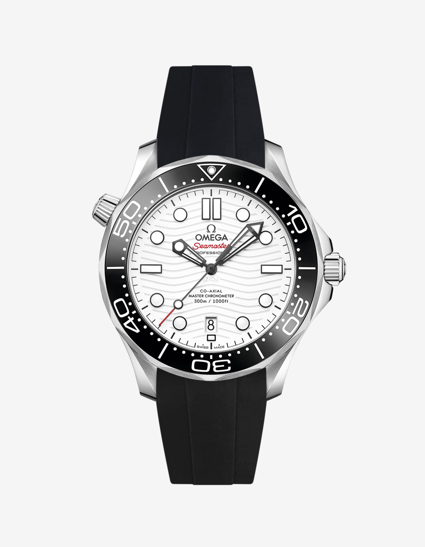 Rubber Strap for Omega Seamaster Diver 300 42mm White