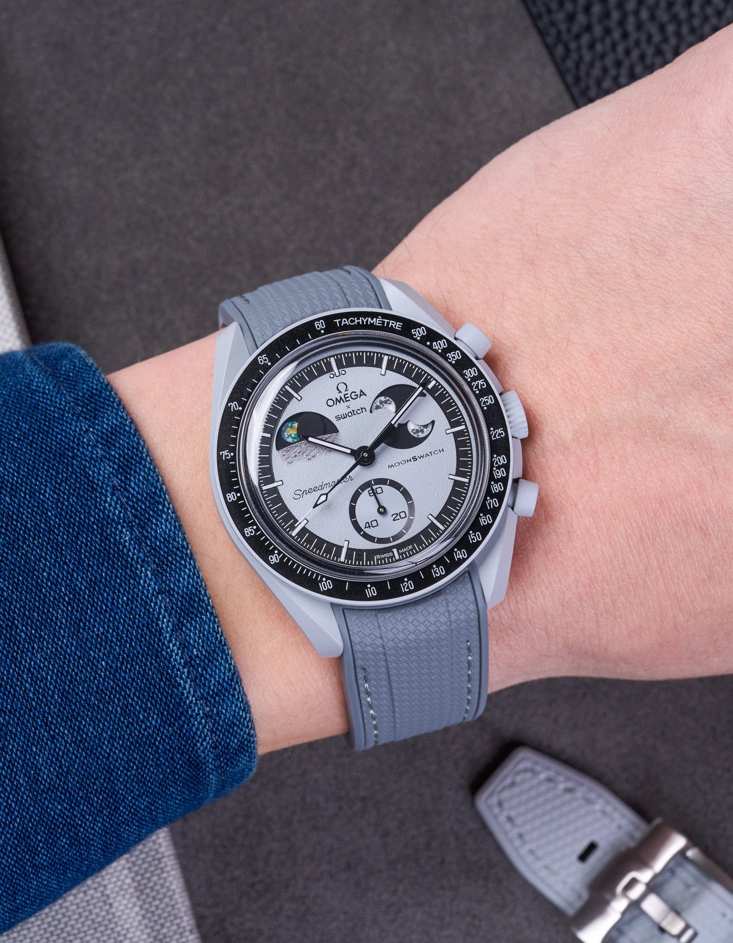 Rubber Strap for Omega X Swatch MoonSwatch Mission To EarthPhase